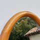 Oval pine mirror 1980 Regain