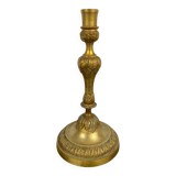 Louis XVI period candlestick in chiseled gilt bronze