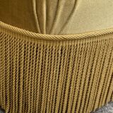 Golden velvet toad armchair