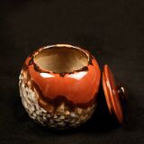 Red glazed stoneware candy dish by Louis Dage - circa 1920 - H 15 cm