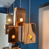 Copper and glass pendant light from the 1970s.