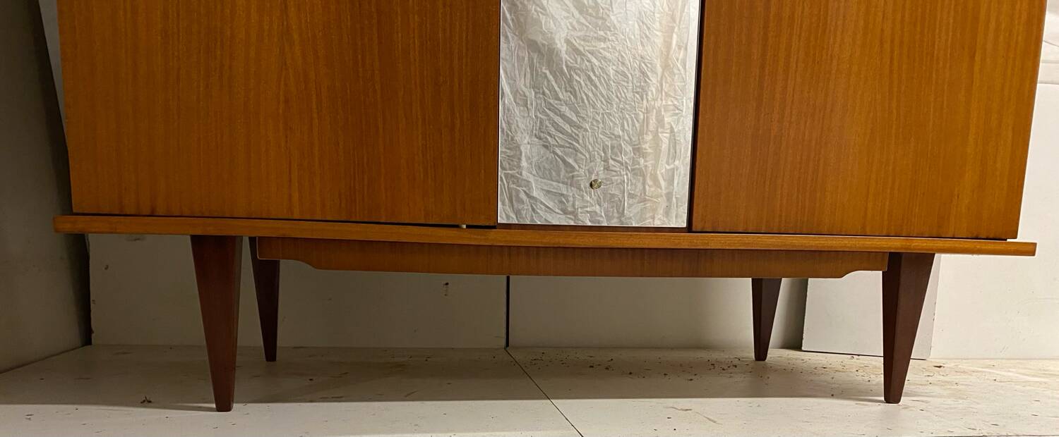 Vintage wardrobe with compass feet from the 60s