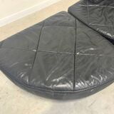 Canapé modulaire en cuir de mouton italien, design des années 1980