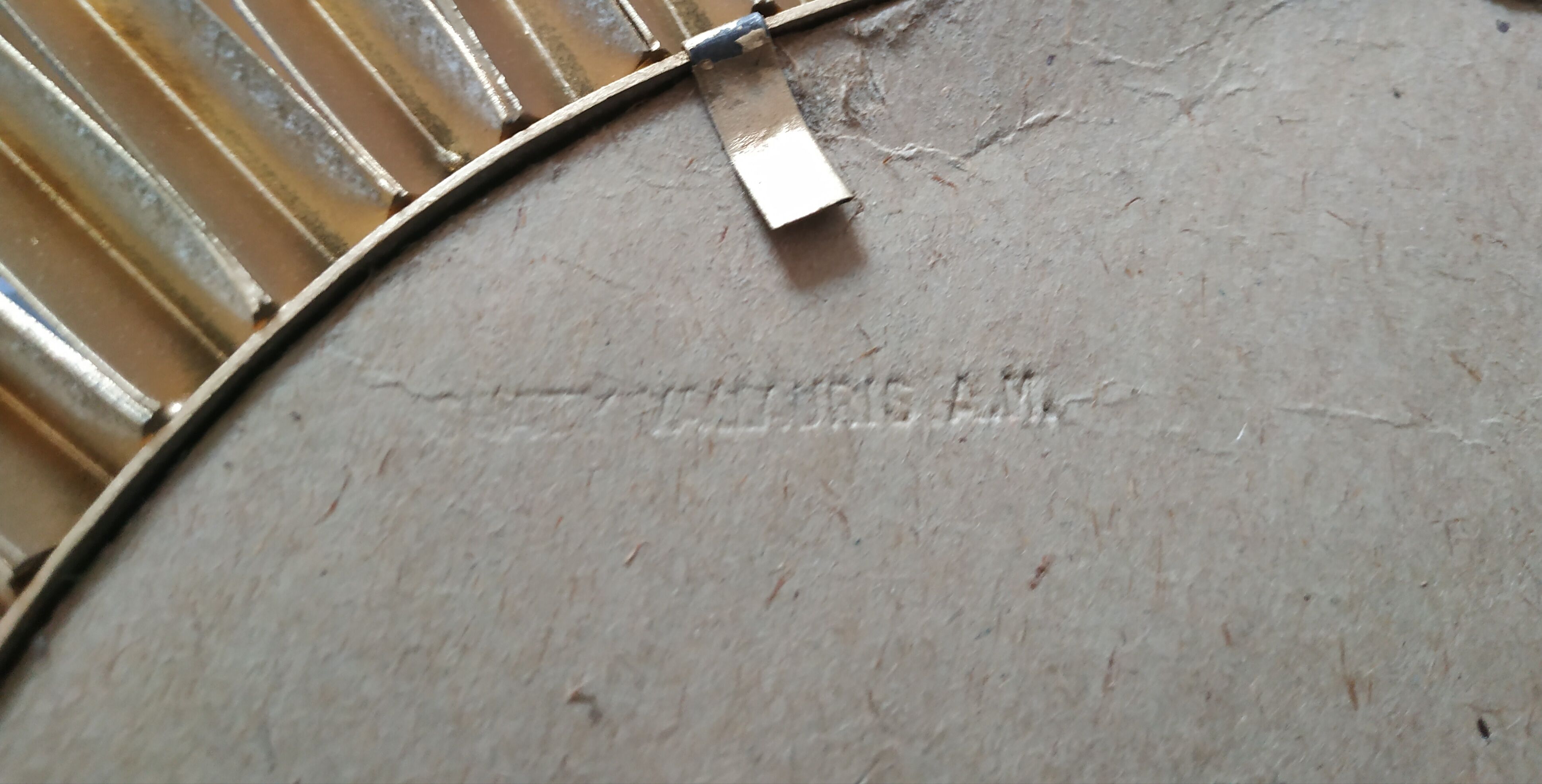 Curved sunny mirror Chaty Vallauris from the 60's - 71x71