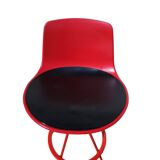 Paire tabourets de bar rouge / Vintage Design Lottus Enea