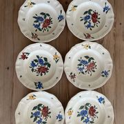 Lot 6 assiettes creuses Sarreguemines et Digoin