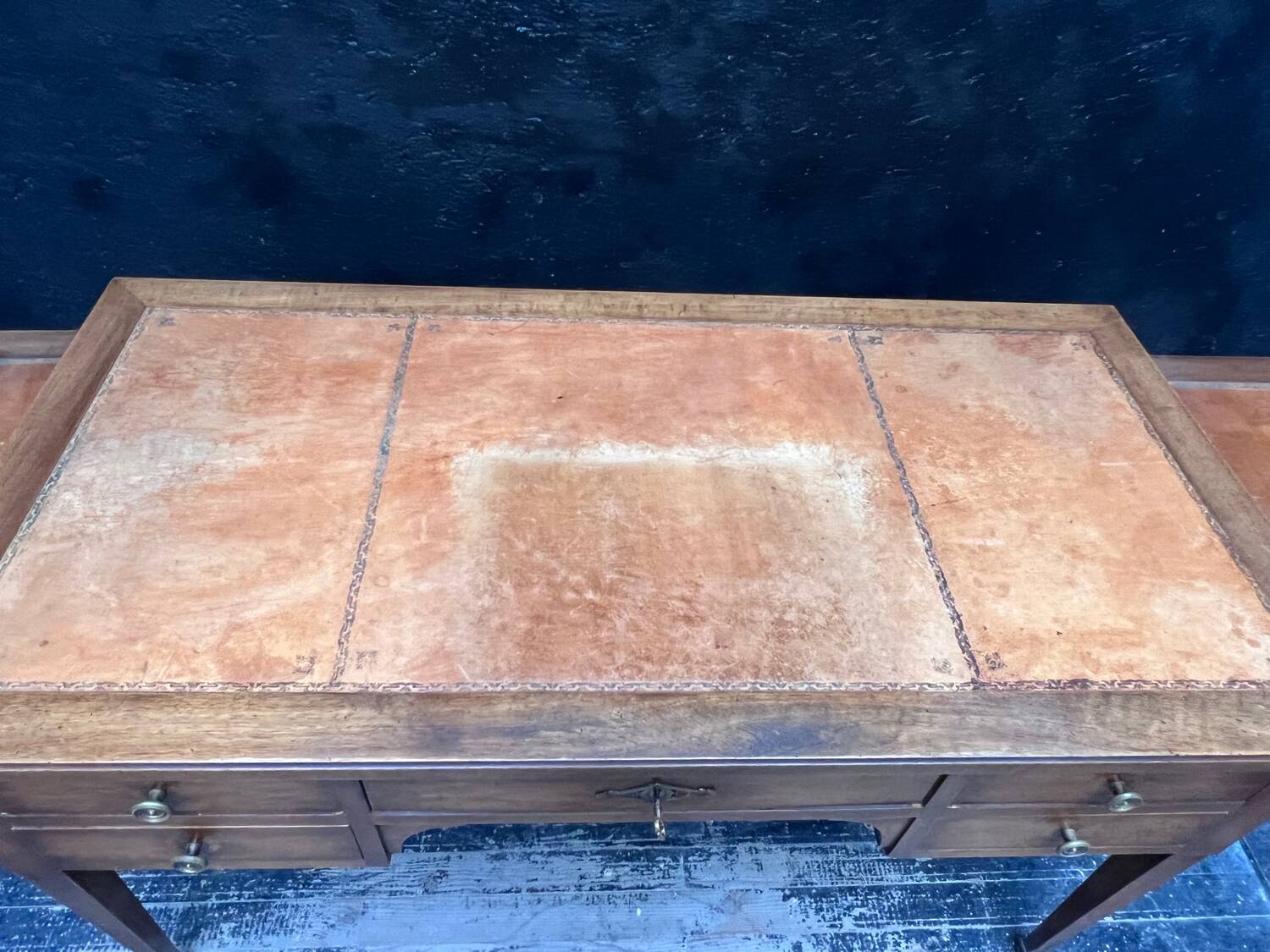 Antique walnut desk with pull-out drawers