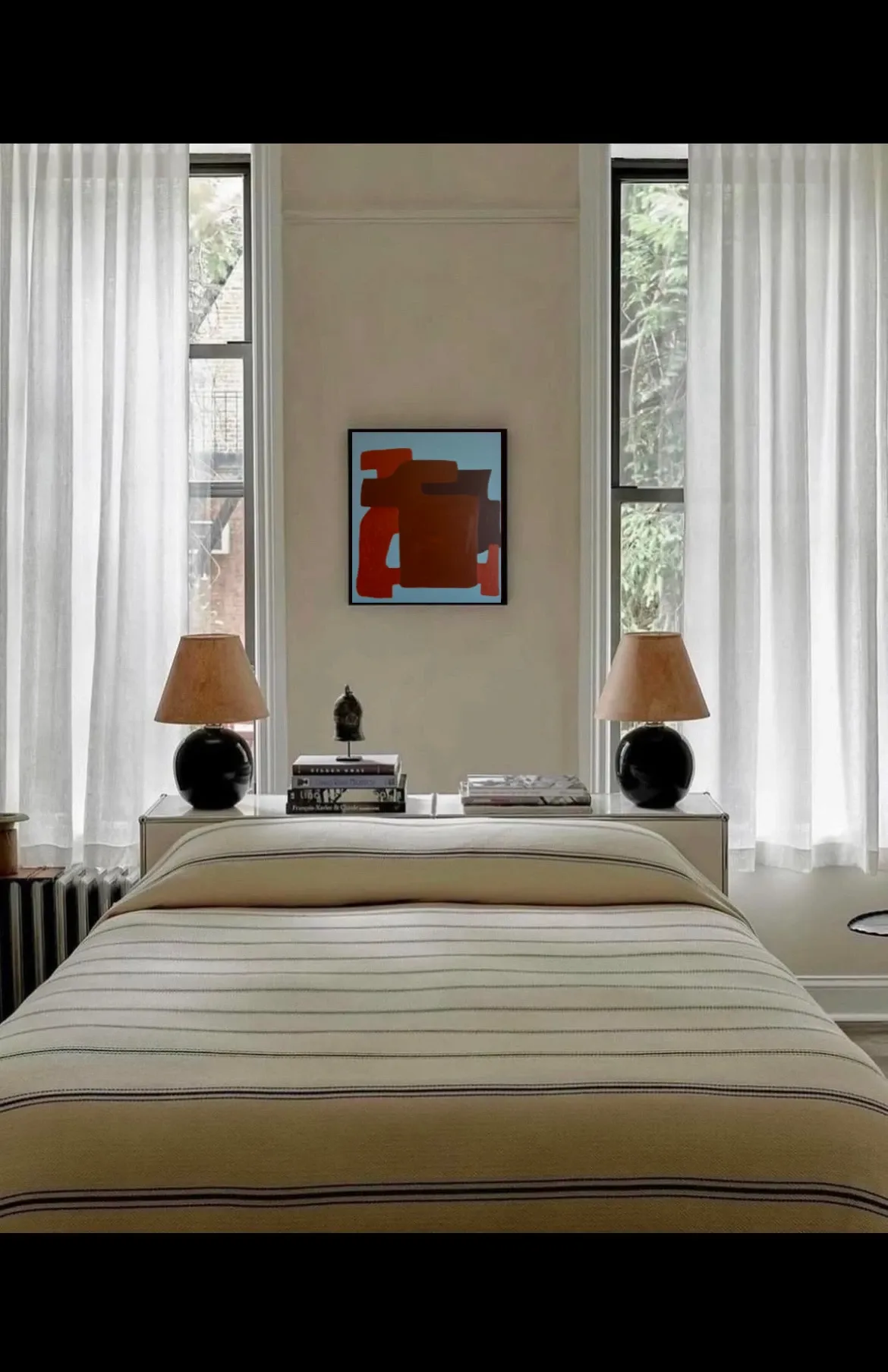 Abstract painting "quiet structure" 55x45cm by Bodasca