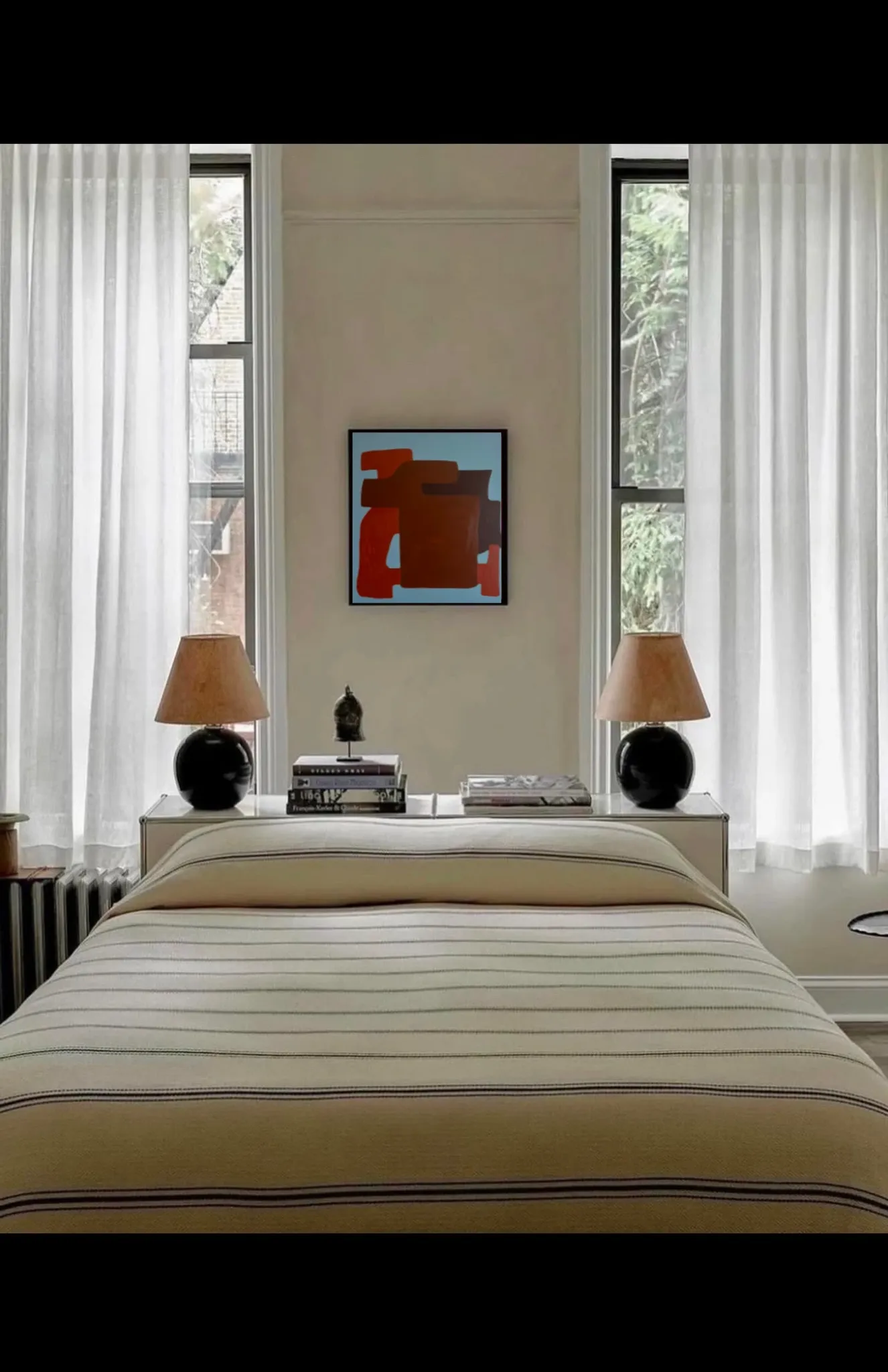 Abstract painting "quiet structure" 55x45cm by Bodasca