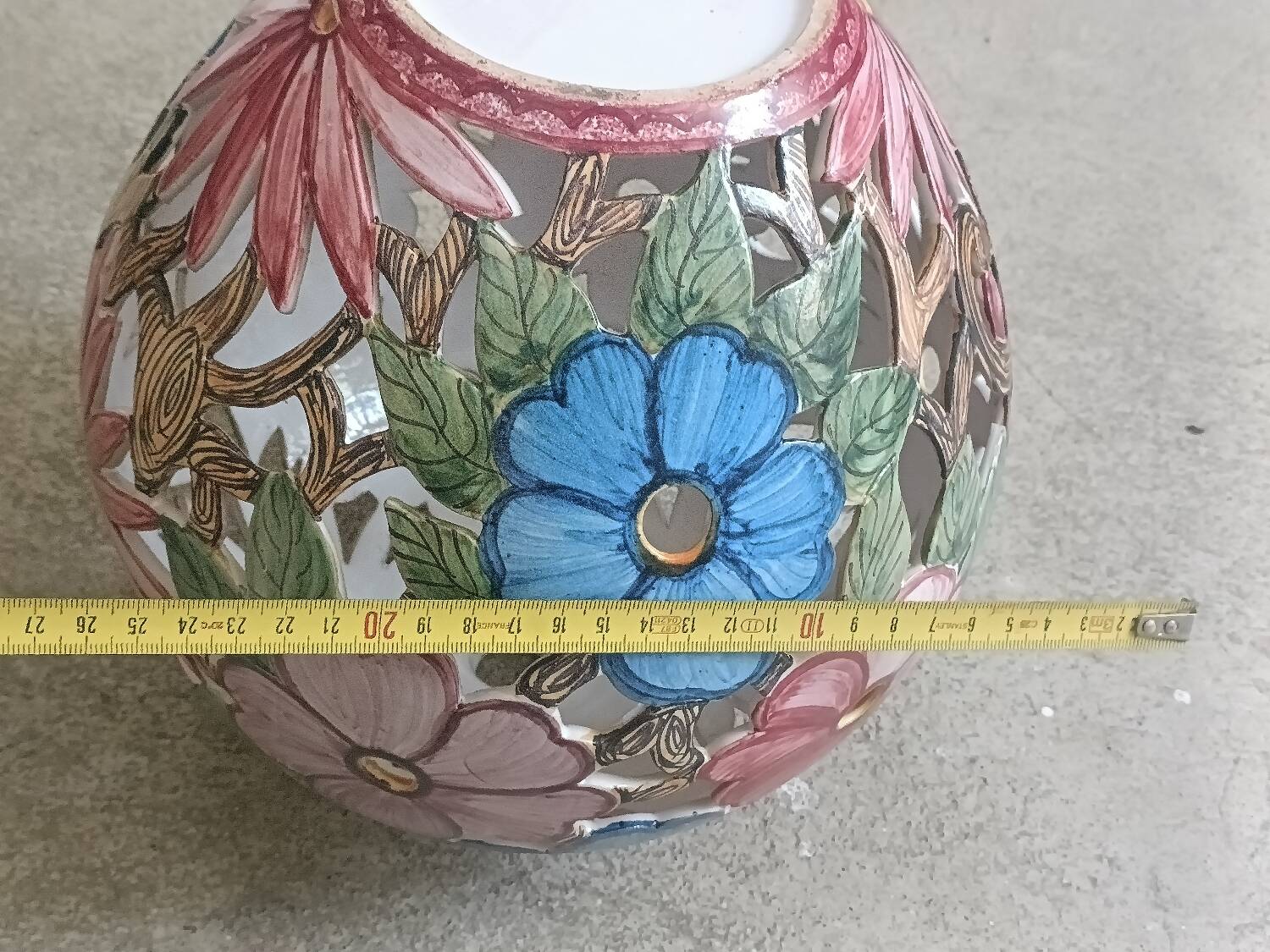 Openwork ball vase, Paul Lecomte