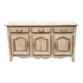 Renovated sideboard in solid oak from the 19th century, 190cm.