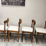 4 vintage Scandinavian teak chairs by Johannes Andersen 1960
