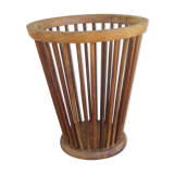 Corbeille à papier en bois vintage