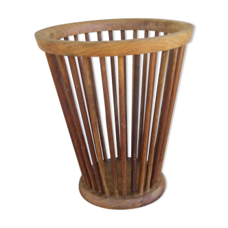 Vintage wooden wastepaper basket