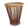 Vintage wooden wastepaper basket