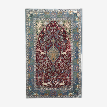 Carpets isfahan wool and silk around 1970