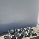 8 stainless steel cups 1970