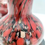Black and Red Murano Glass Vases by Vincenzo Nason with Bronze Aventurine Glass