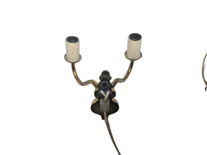 Two-armed wall lamp, Sweden, 1970s