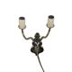 Two-armed wall lamp, Sweden, 1970s