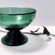 Hand Blown Green Glass Centerpiece / Bowl, Made in Empoli, Italy