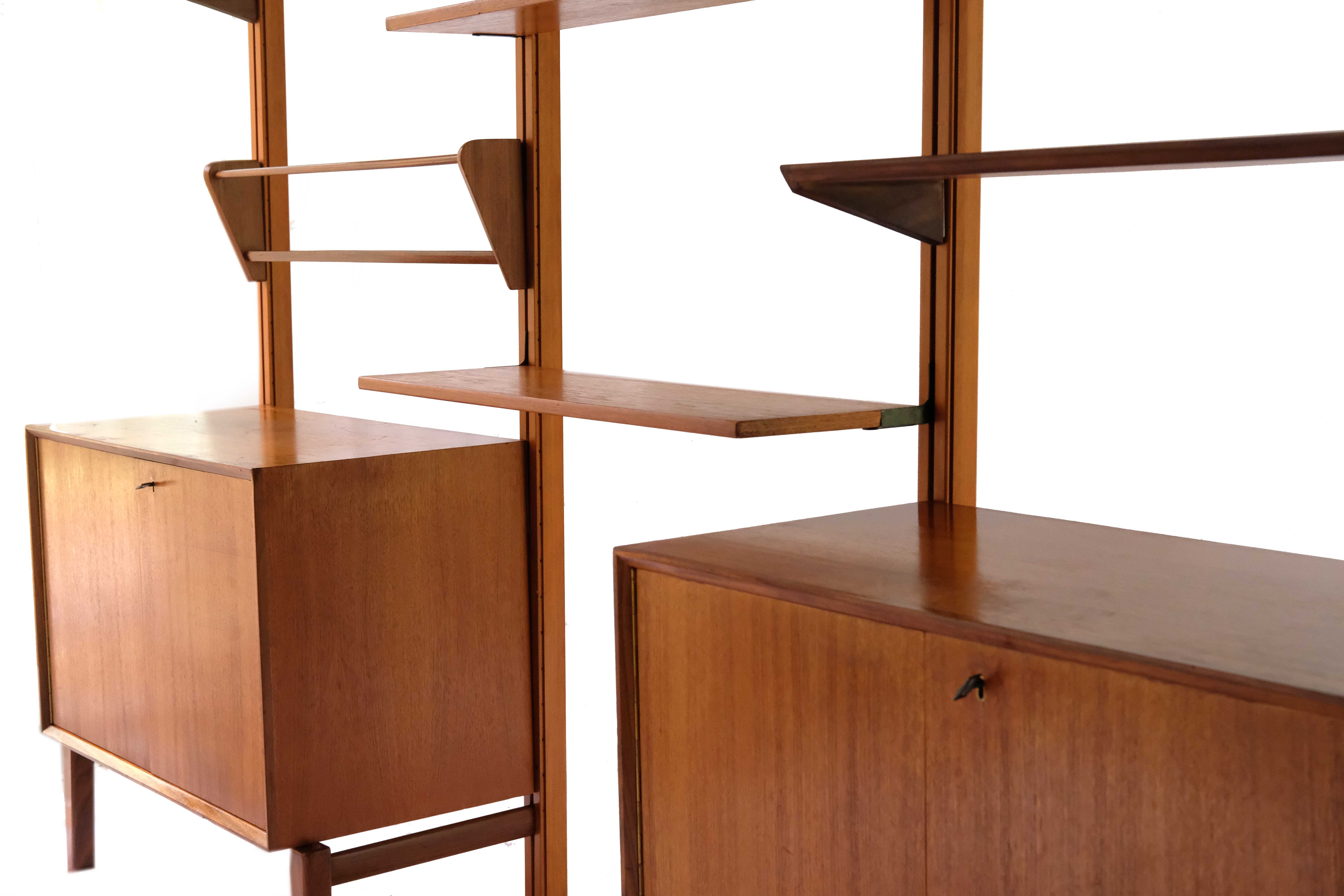 Mid-Century Danish Modern Teak Wall Unit System, 1970's