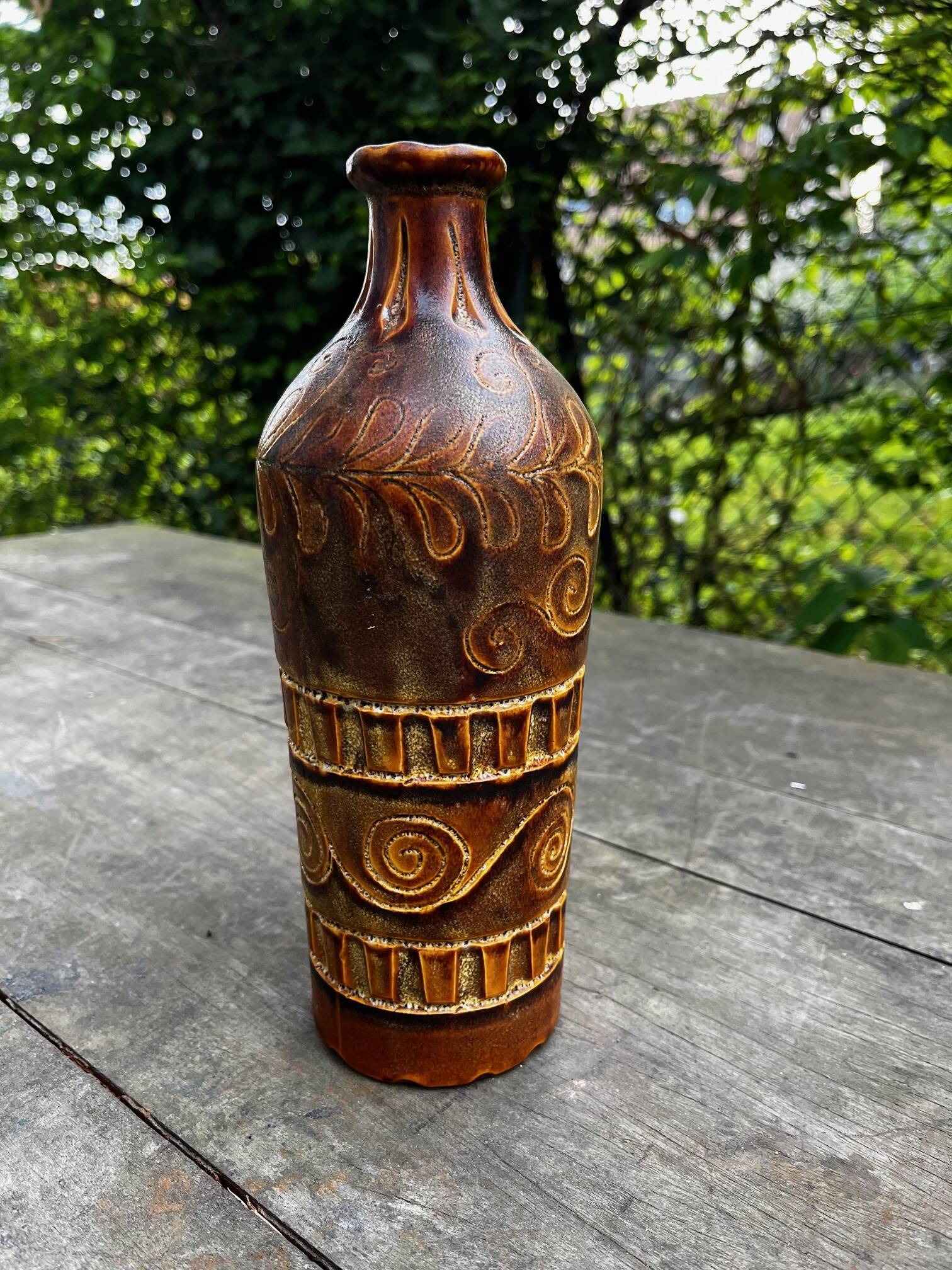 Ceramic vase from Vallauris by Huguette Bessone