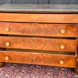 Dresser in flamed mahogany empire era