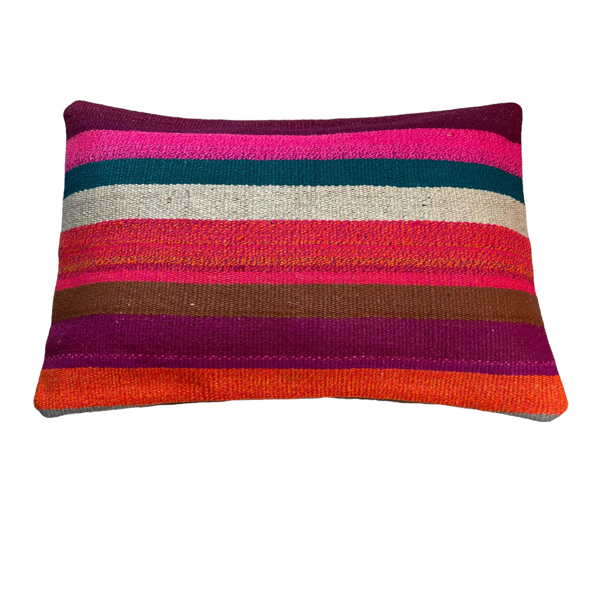 Vintage turkish kilim cushion cover, 30 x 50 cm