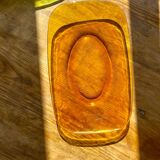 Rectangular amber duralex dish