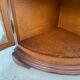 Quarter-round corner display cabinet in solid wood