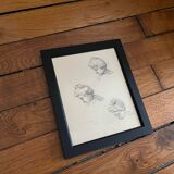 Pencil drawing from 1905 "My mother"