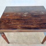wooden table, almost square, extension possible