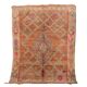 Peach Vintage Moroccan Rug 170 x 230 cm, Berber Wool Rug, Handmade Boho Rug