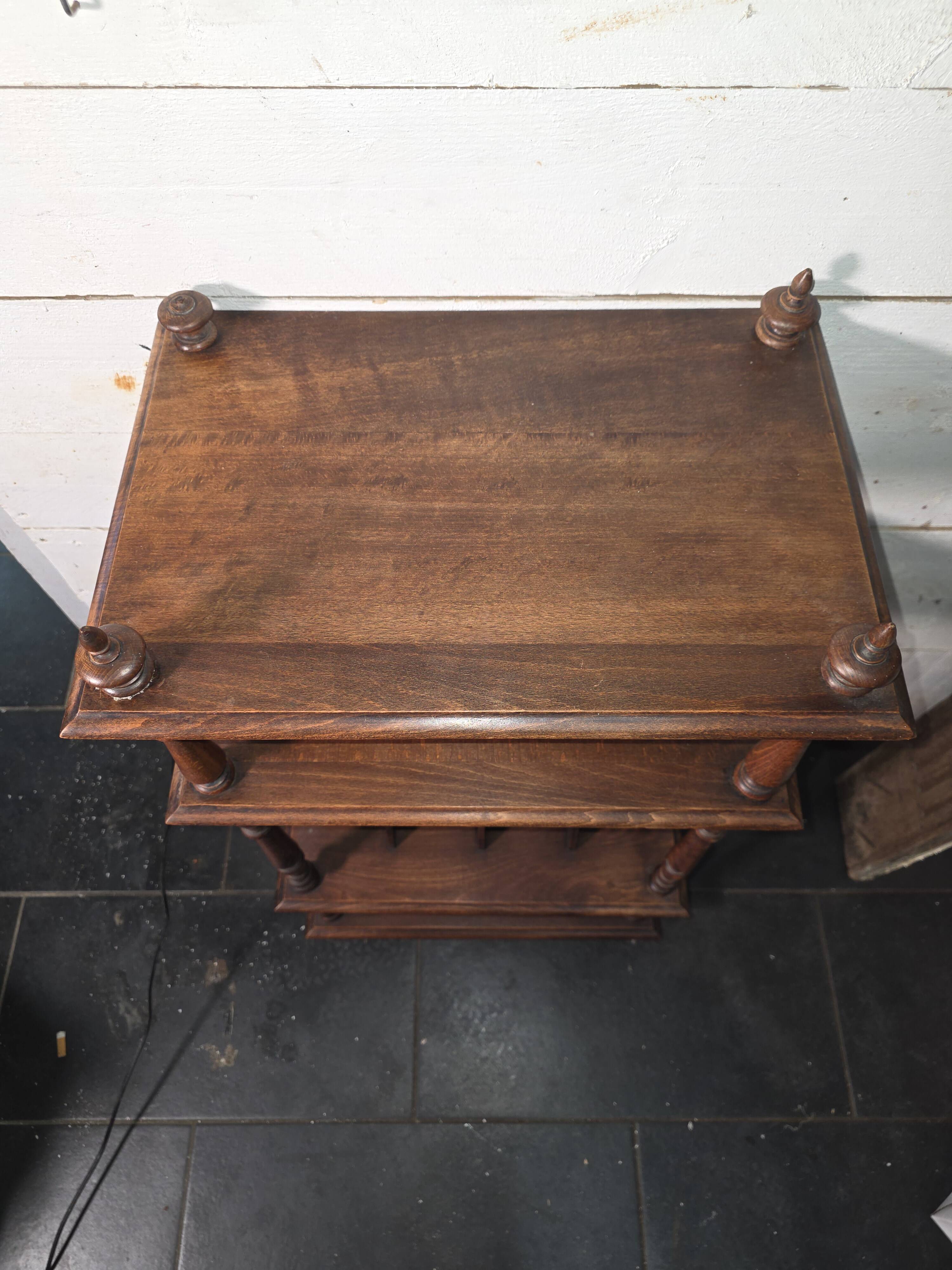 Antique walnut music cabinet