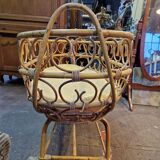 Rattan and bamboo cradle