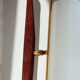 Modernist adjustable wall lights in teak and brass – 1950