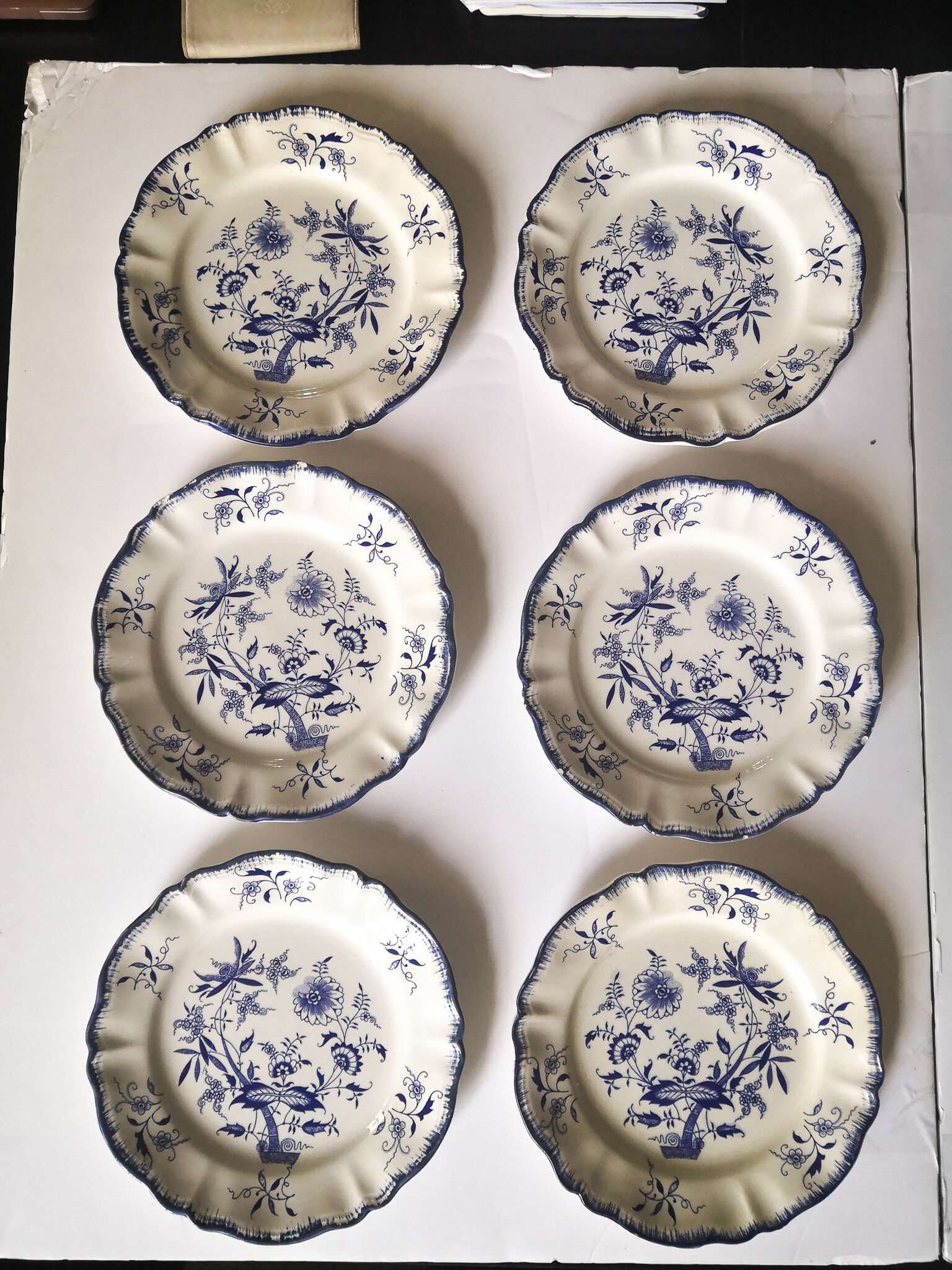Set of 6 Lancaster Sarreguemines dessert plates