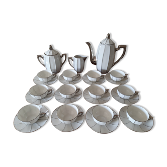 Art Deco coffee service, porcelain, 12 cups