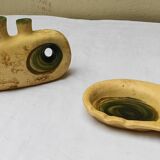Set of 2 ceramic pieces by Nikos Dazelidis, 60s