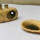 Set of 2 ceramic pieces by Nikos Dazelidis, 60s