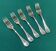 Set of 5 silver-plated fish forks by Christofle Malmaison.