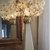 Ceramic lamp & flower lampshade