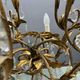 Vintage Italian Florentine Gold Gilt Tole Chandelier 1950’s 