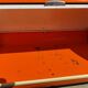 vintage orange bread hutch 70s