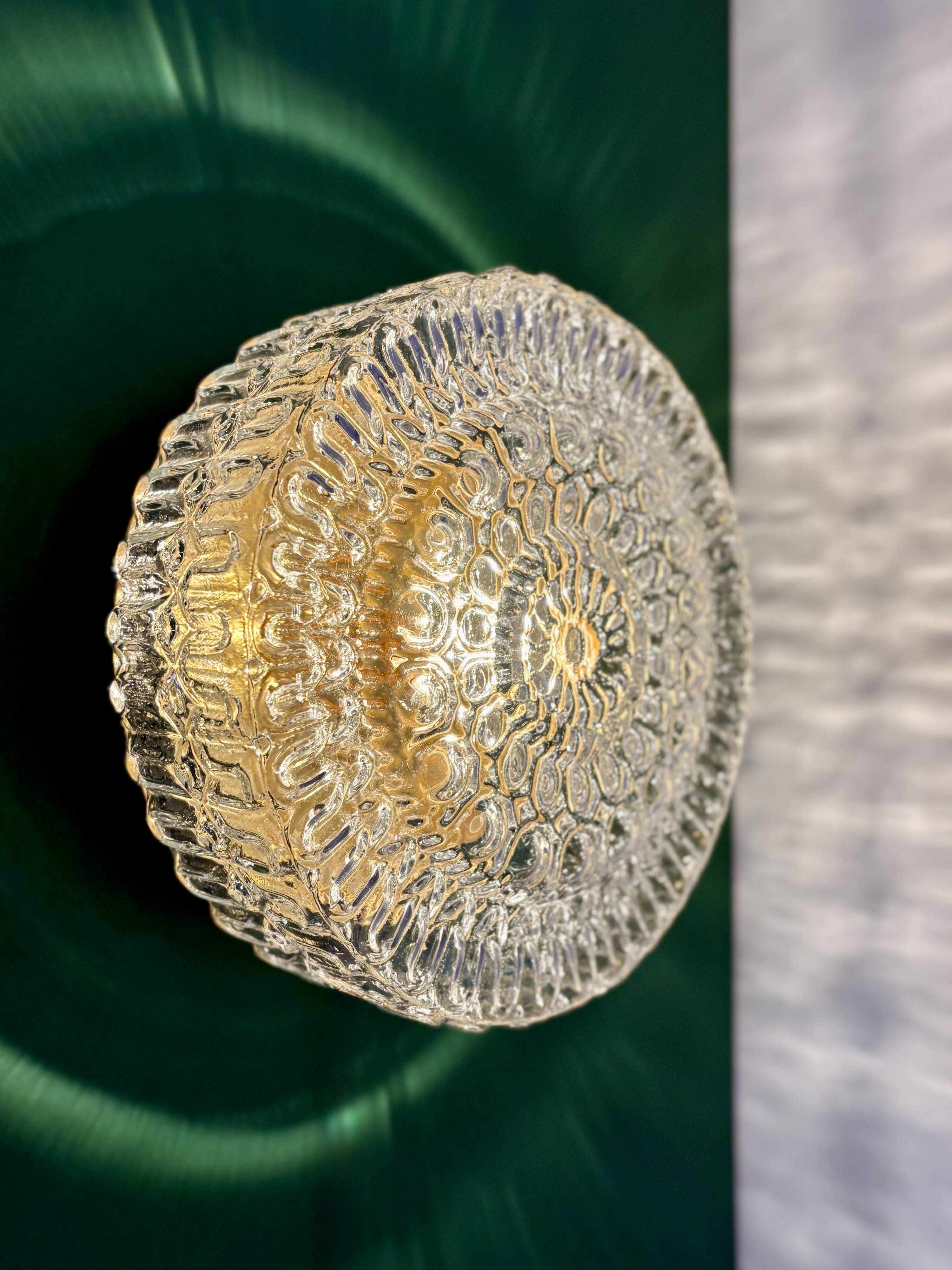 Vintage square glass globe wall/ceiling light (AX3)