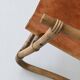 Espri safari chair in cognac leather and bamboo IKEA Sweden 1970