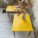Duo de tables basses bois jaune