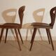 Paire de chaises Baumann modèle "fourmi "