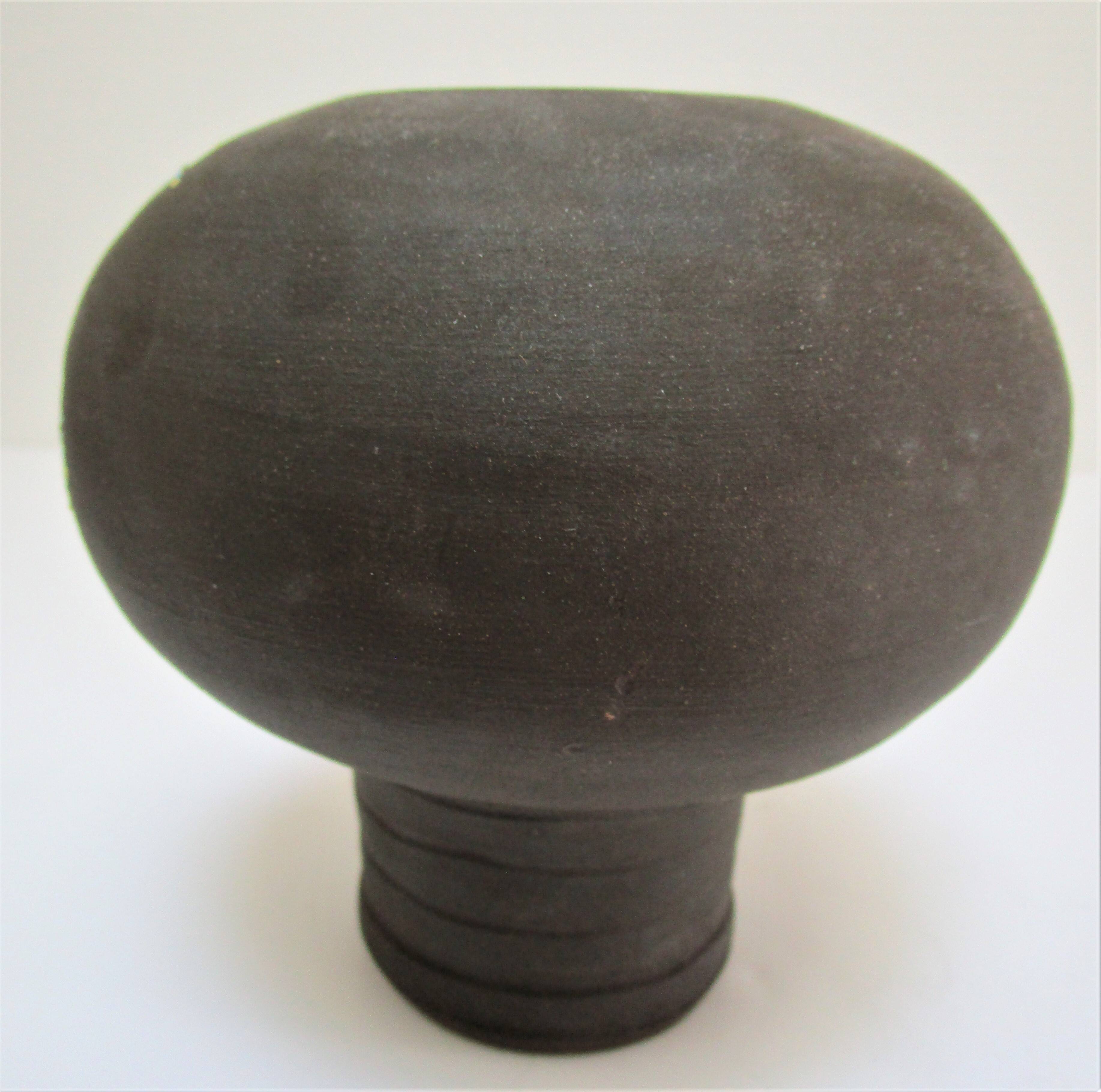 Anthropomorphic candle holder, scarified ceramic, stamped design